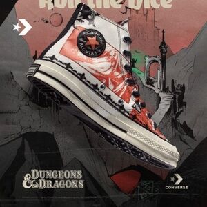 New Converse x Dungeons & Dragons Chuck 70 High Shoes - Egret (A09883C) SZ 8.5